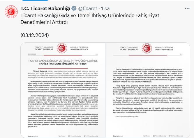 Ticaret Bakanlığından açıklama! Asgari ücret artışı ihtimali fiyatlandırma yapanlar yandı! Cezai uygulamalar tereddütsüz uygulanacak 5